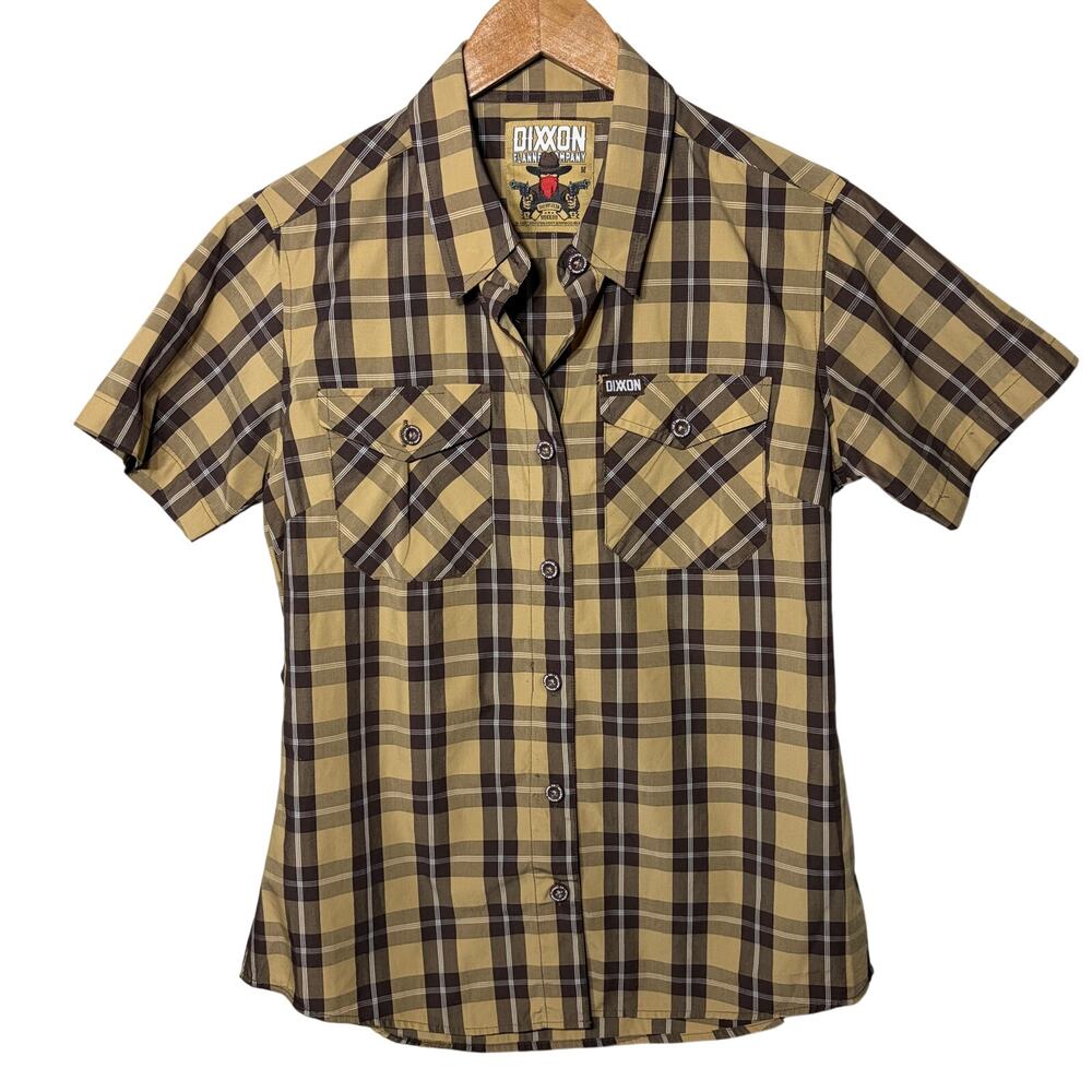 DIXXON Flannel Co Shirt The Rustler Bamboo Womens Plaid Western Button Up M